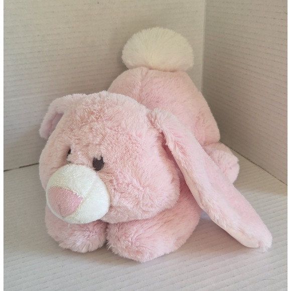 Aurora Other - Aurora Baby Bunny Pink Stuffed Animal Plush Rabbit Lovey‎ Satin Ears 2015 12"